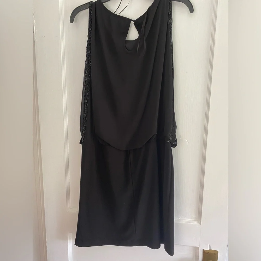 SCARLETT women’s black evening cocktail round neck midi dress size 10